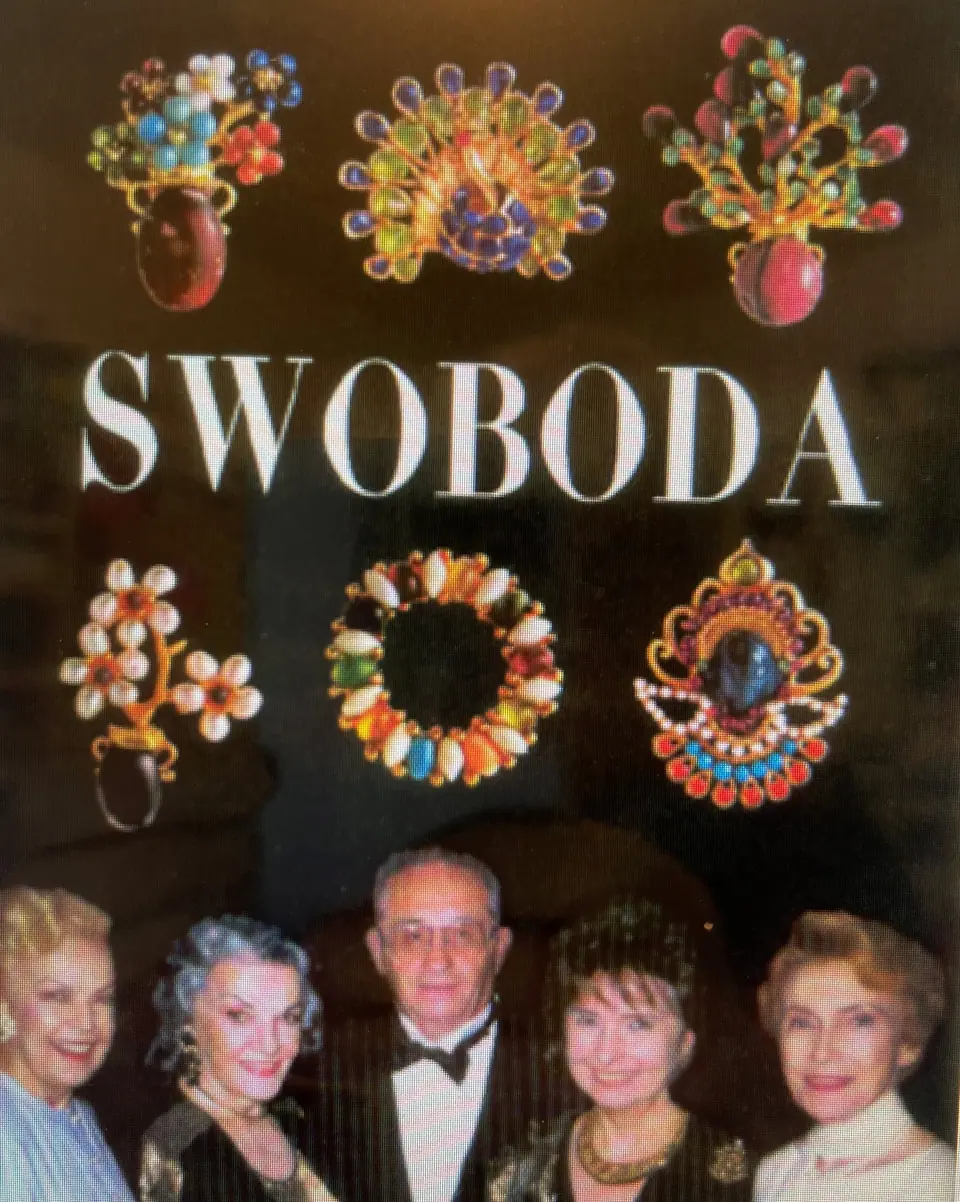 Jewel Collect magazine cover featuring SWOBODA brooches and Nate Waxman