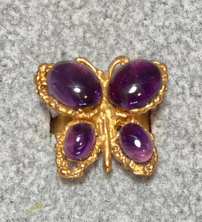 Bee Ring — Amethyst