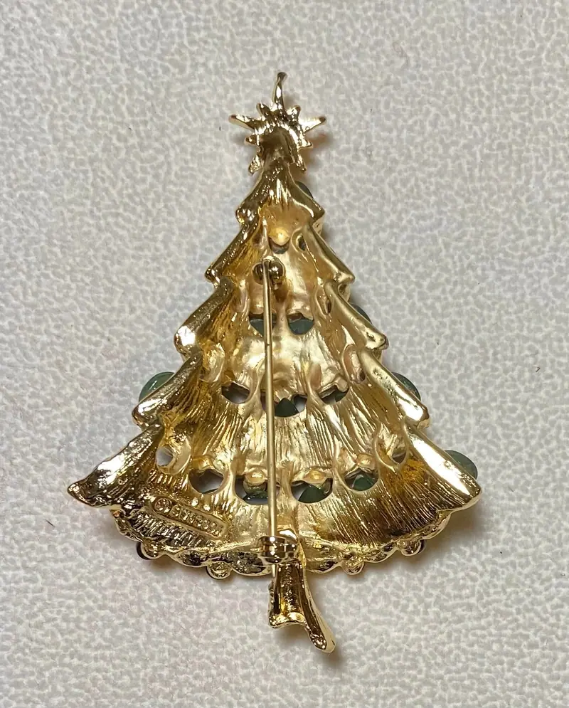 Christmas Tree Brooch — Jade, Garnet, Ruby (2)