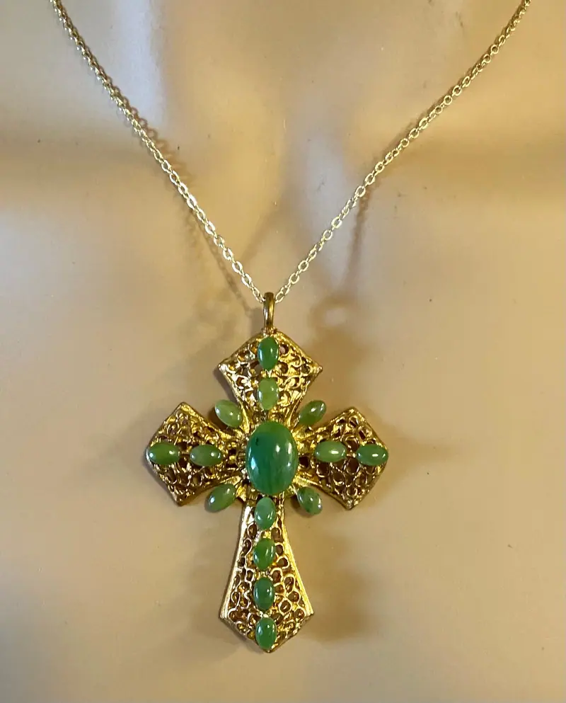 Cross Pendant — Jade