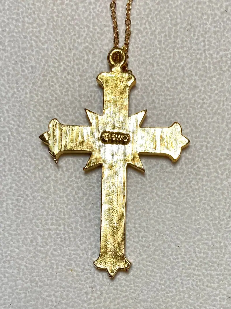 Cross Pendant — Peridot, Turquolite (3)