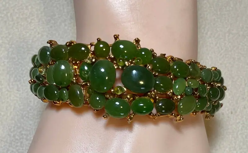 Cuff Bracelet — Jade, Peridot