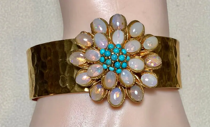 Cuff Bracelet — Opal, Turquoise