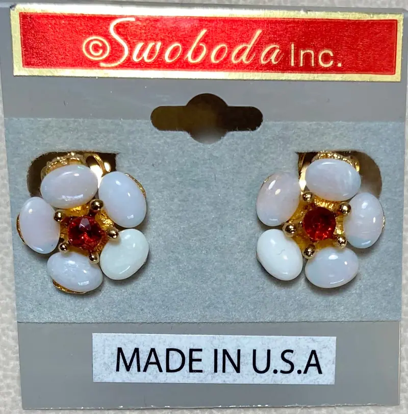 Swoboda 耳饰 — 欧泊、石榴石 (2)