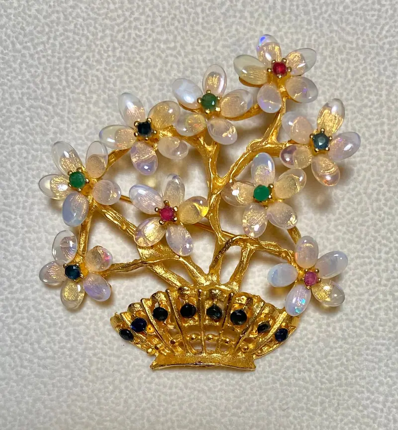 Flower Basket Brooch