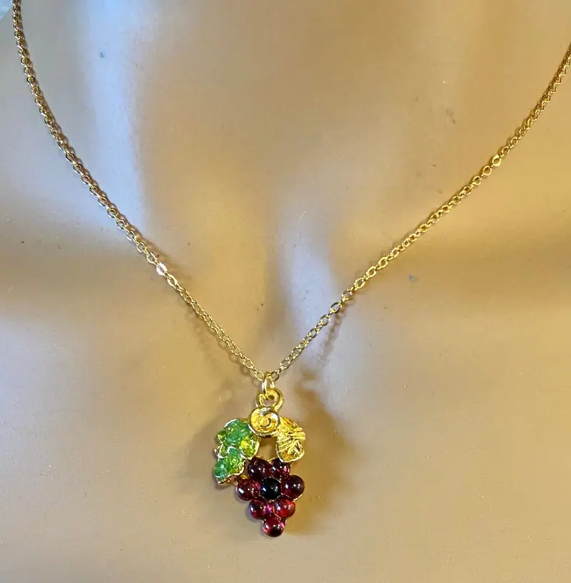 Grape Pendant — Garnet, Peridot