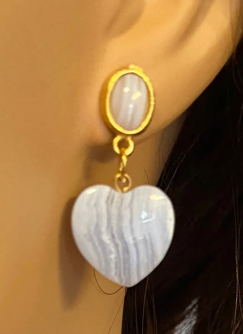 Heart Shaped Ring — Lace Agate (2)