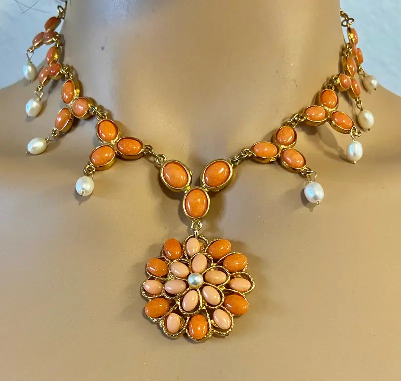 Swoboda Necklace — Coral, Pearl