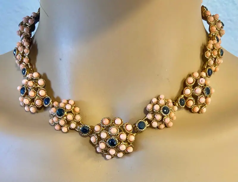 Swoboda Necklace — Coral, Sapphire