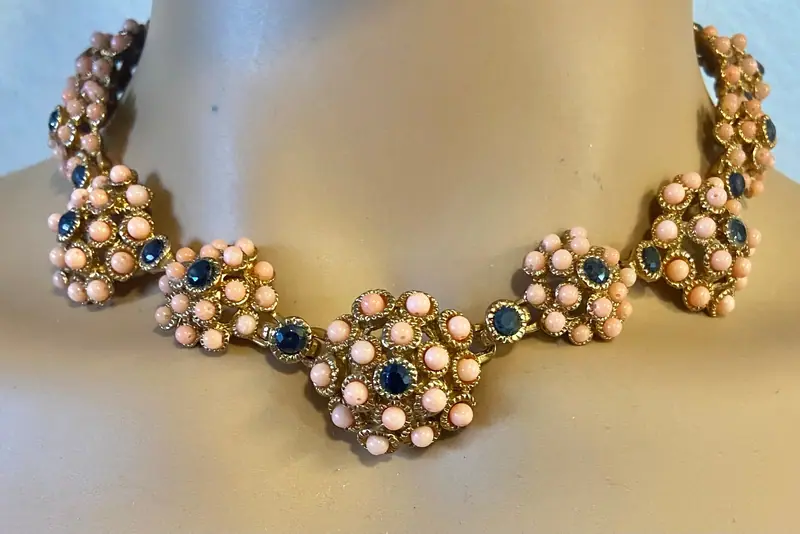 Swoboda Necklace — Coral, Sapphire (2)