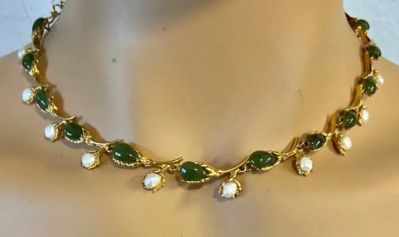 Swoboda Necklace — Jade, Freshwater Pearl