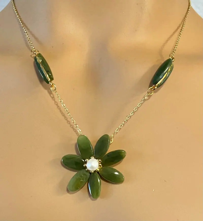 Swoboda Necklace — Jade, Pearl