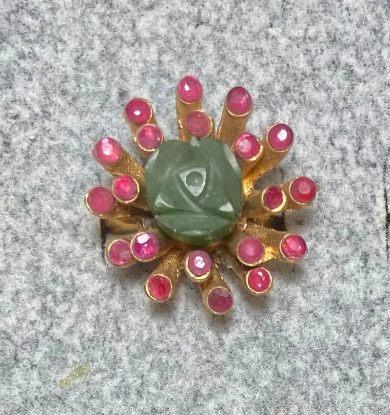 Swoboda Ring — Ruby and Jade