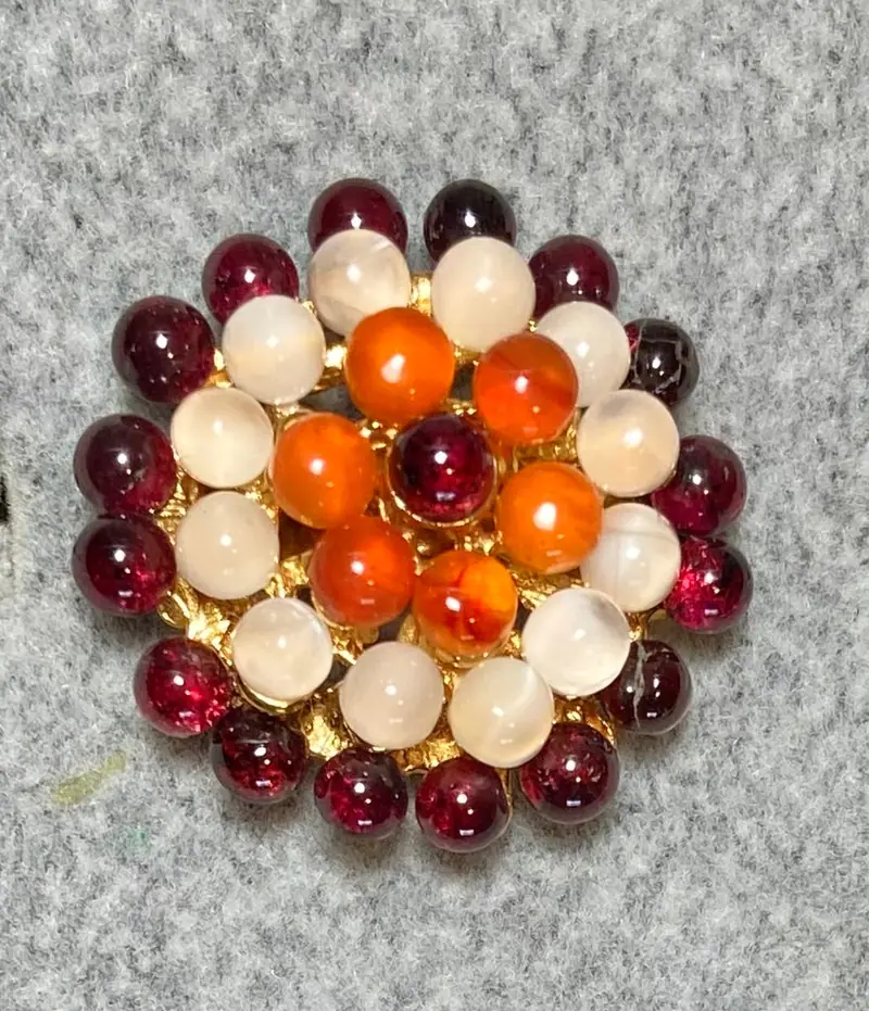 Swoboda Ring — Moonstone, Garnet, Carnelian