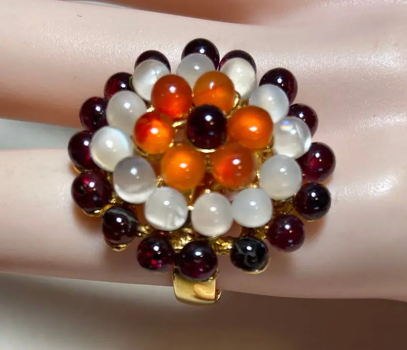 Swoboda Ring — Moonstone, Garnet, Carnelian (3)