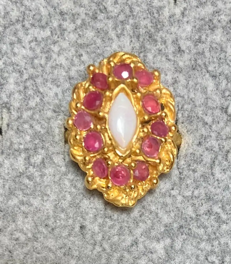 Swoboda Ring — Ruby and Opal