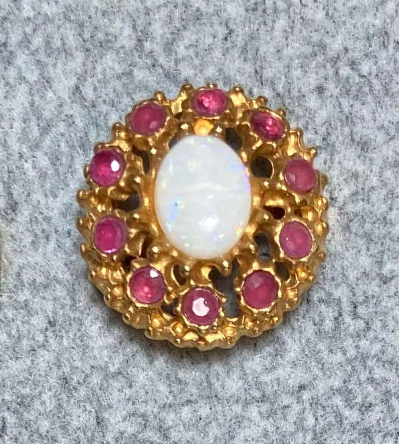 Swoboda Ring — Ruby and Opal