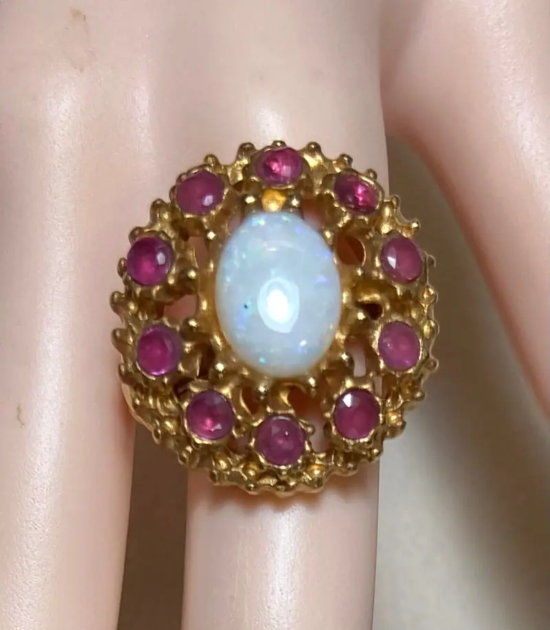 Swoboda Ring — Ruby and Opal (2)