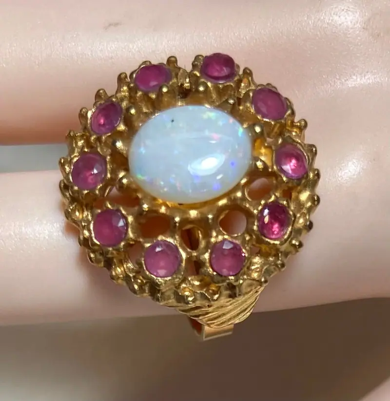 Swoboda Ring — Ruby and Opal (3)