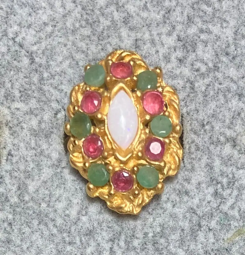 Swoboda Ring — Emerald, Ruby and Opal