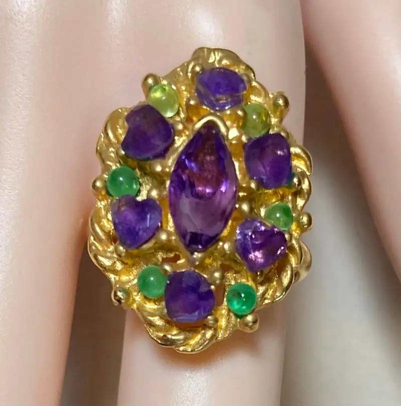 Swoboda Ring — Amethyst, Peridot