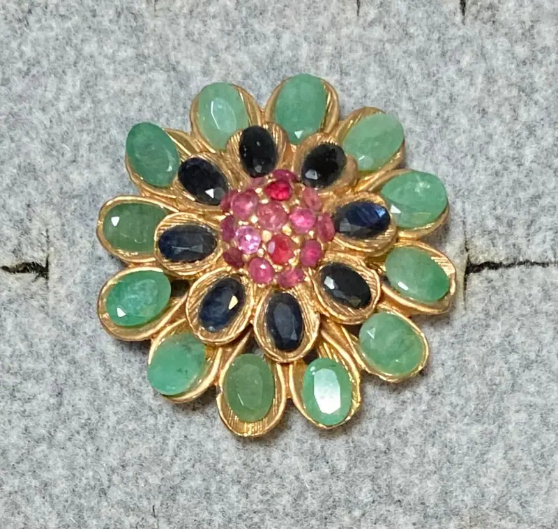 Swoboda Ring — Emerald, Sapphire, Ruby