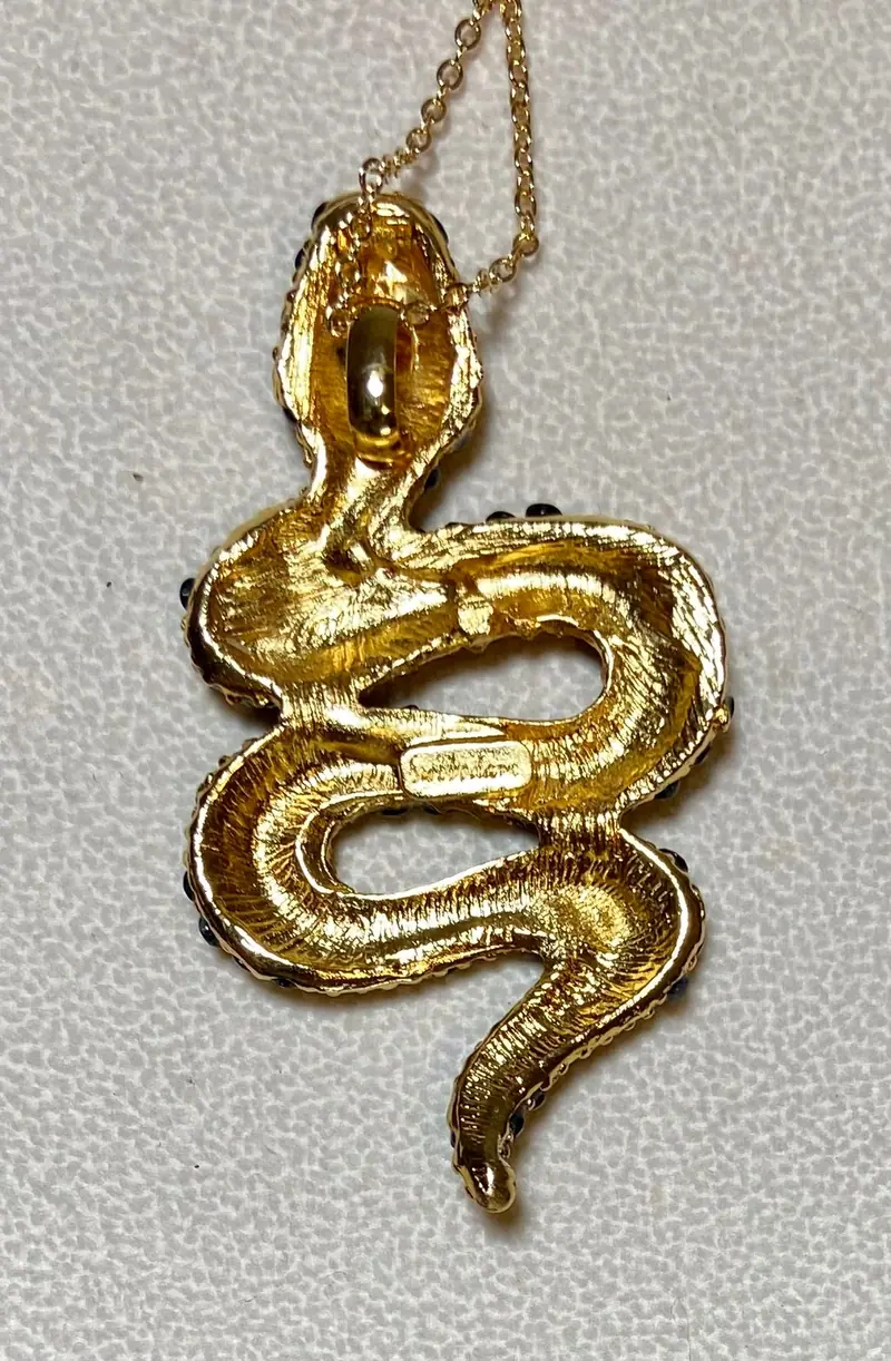 Snake Pendant — Sapphire, Ruby Eyes (2)