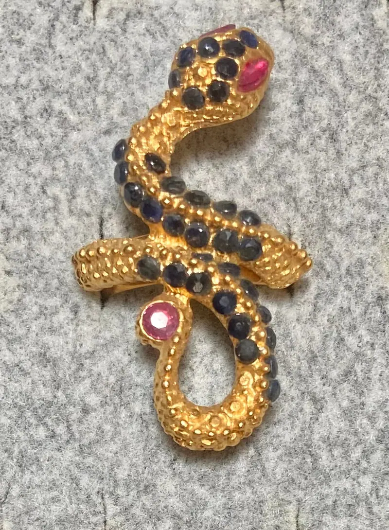Snake Ring — Sapphire, Ruby