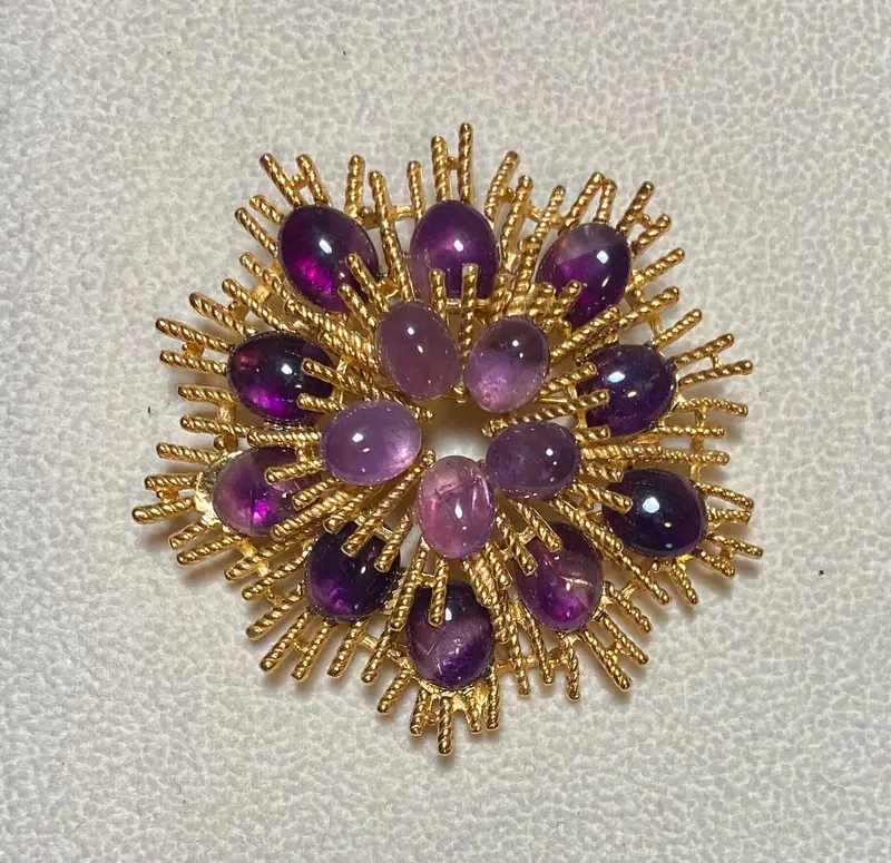 Starburst Brooch — Amethyst