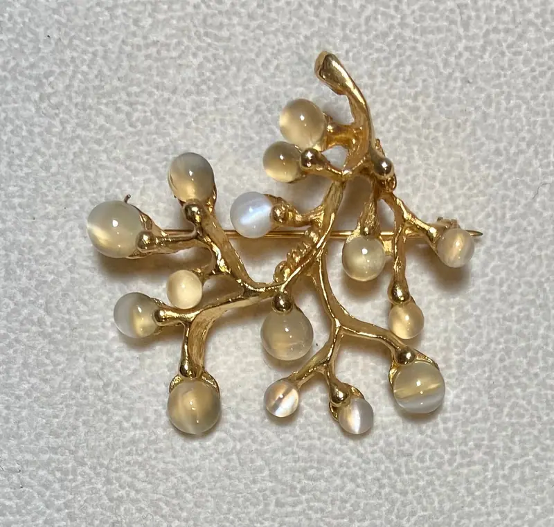 Tree Life Flower Brooch — Moonstone