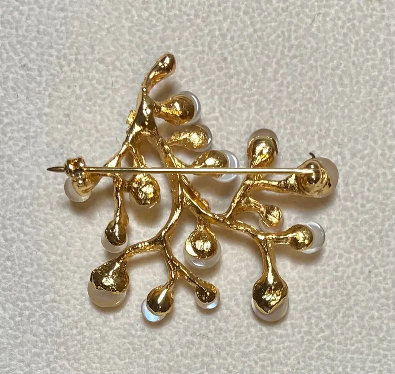 Tree Life Flower Brooch — Moonstone (2)